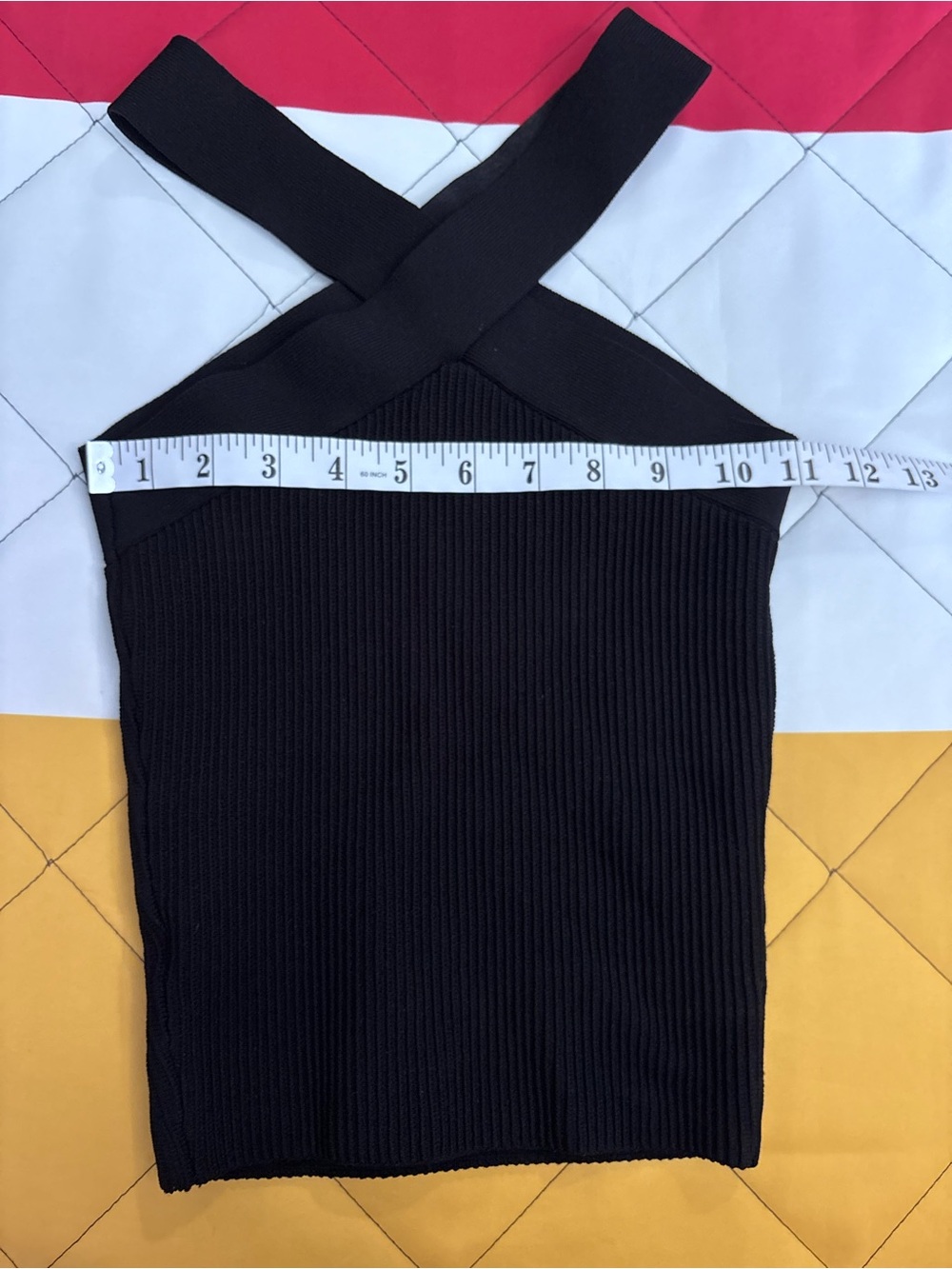 Aritzia Black Ribbed Cross-Halter Crop Top - Picture 11 of 14